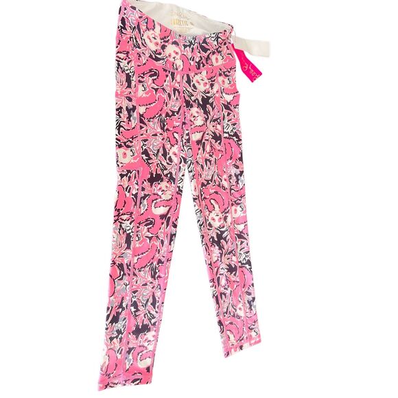Lilly Pulitzer Women Size XXS Weekender Pink Panda Hanging with my Boo Leggings - Picture 8 of 13